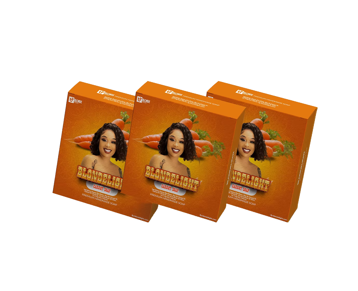 BLONDELIGHT Carrot Glow Soap Set (3 Bars)