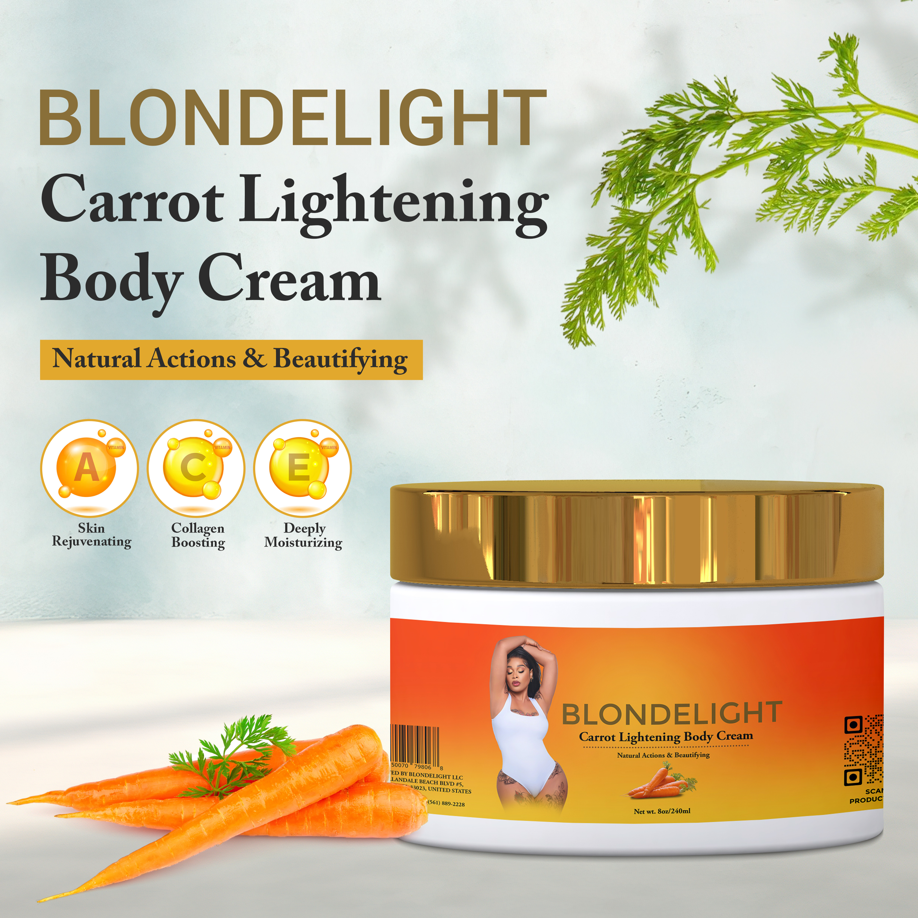 Blondelight Carrot Lightning Body Cream