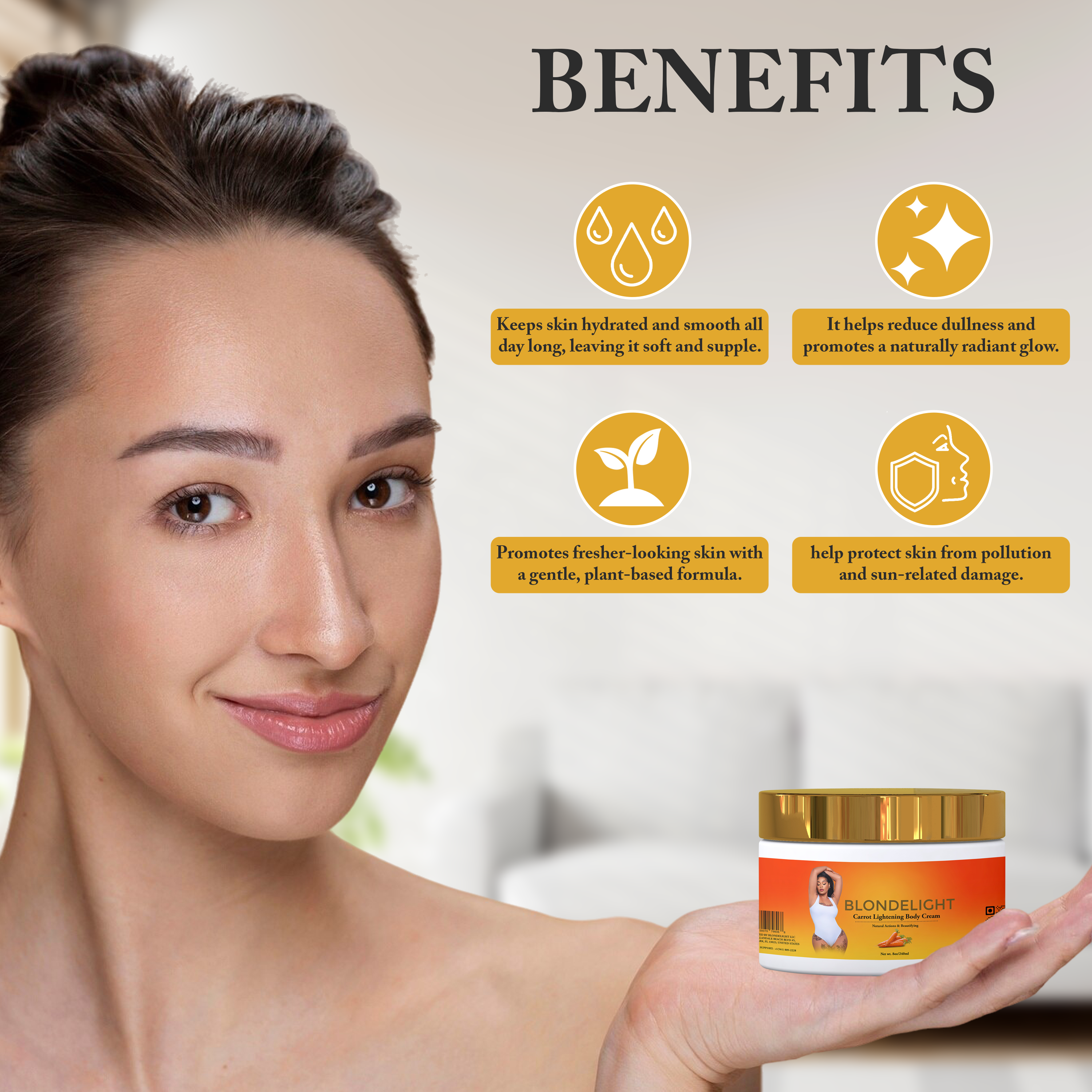Blondelight Carrot Lightning Body Cream