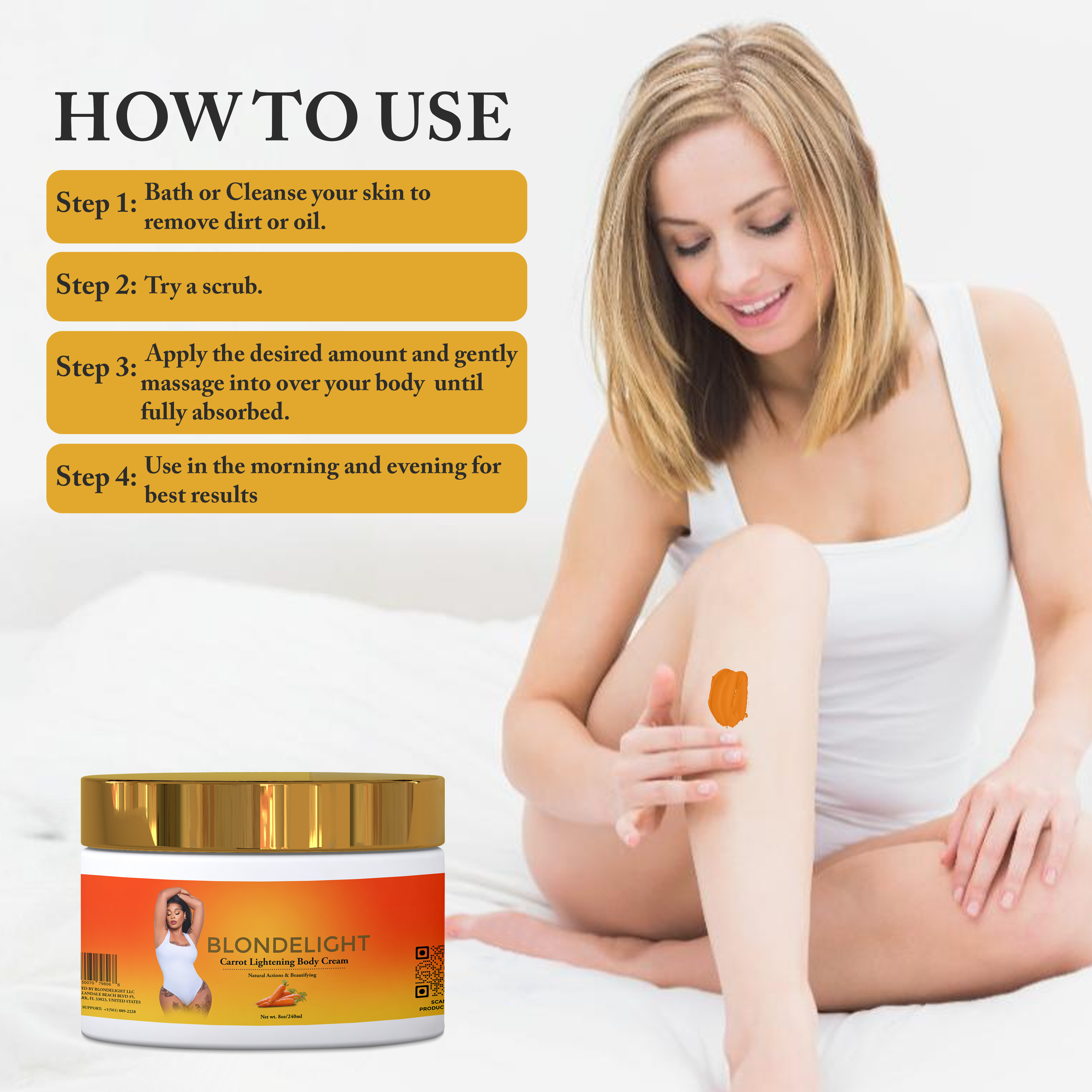 Blondelight Carrot Lightning Body Cream