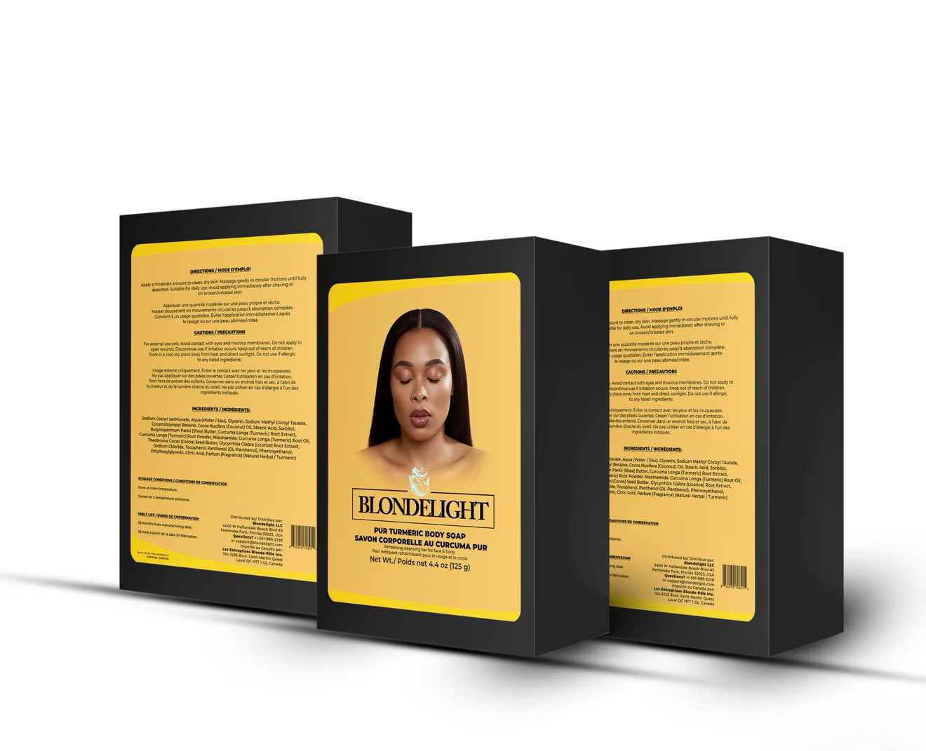 Blondelight  Turmeric Pur  Body Soap Set (3 Bars)