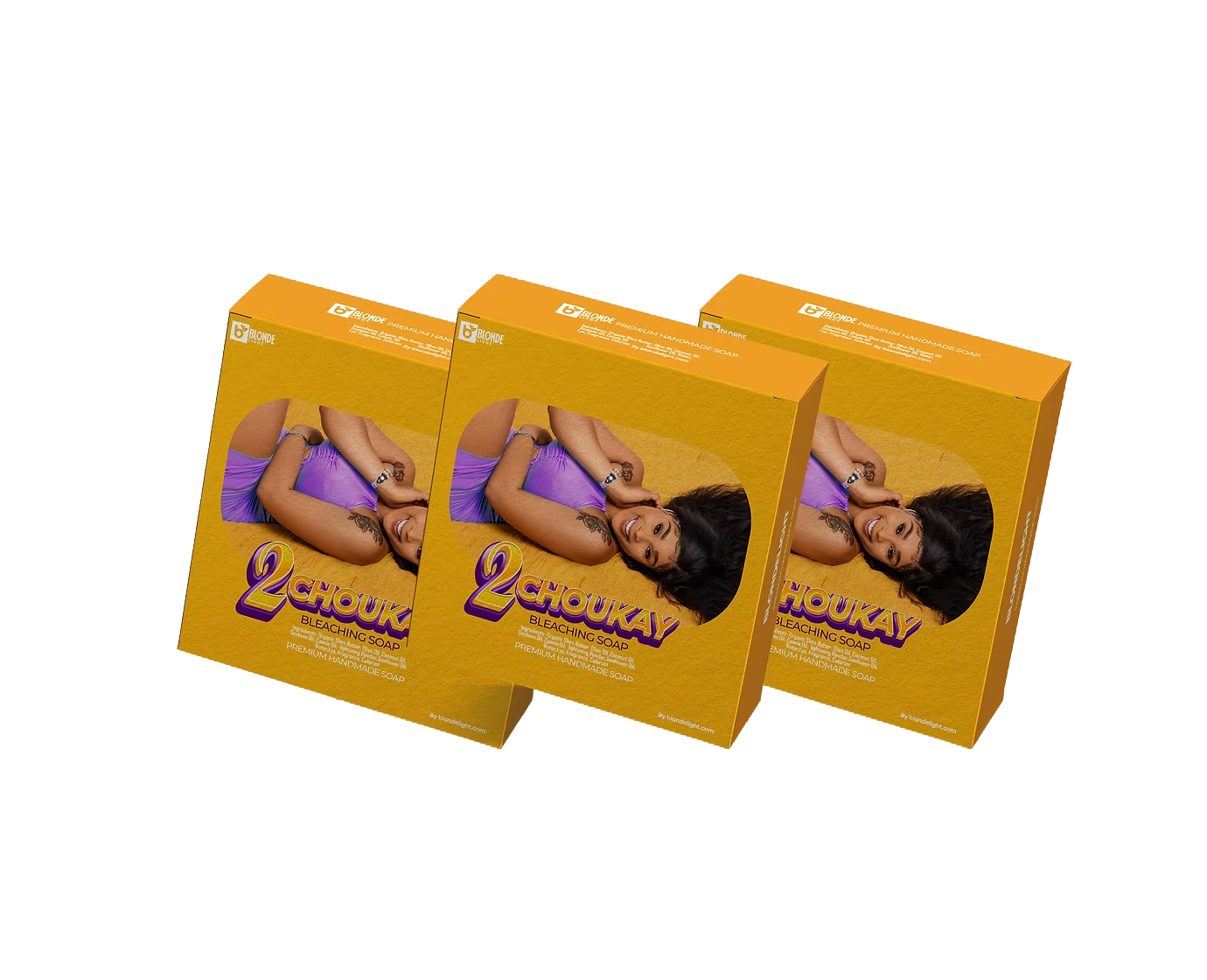 BLONDELIGHT 2CHOUKAY Glow Cleansing Soap Set (3 Bars)