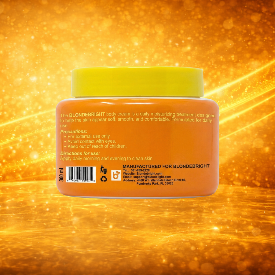 BLONDEBRIGHT Body Cream, Face Cream, Oil  With Carrot Soap 4-Piece Beauty Set