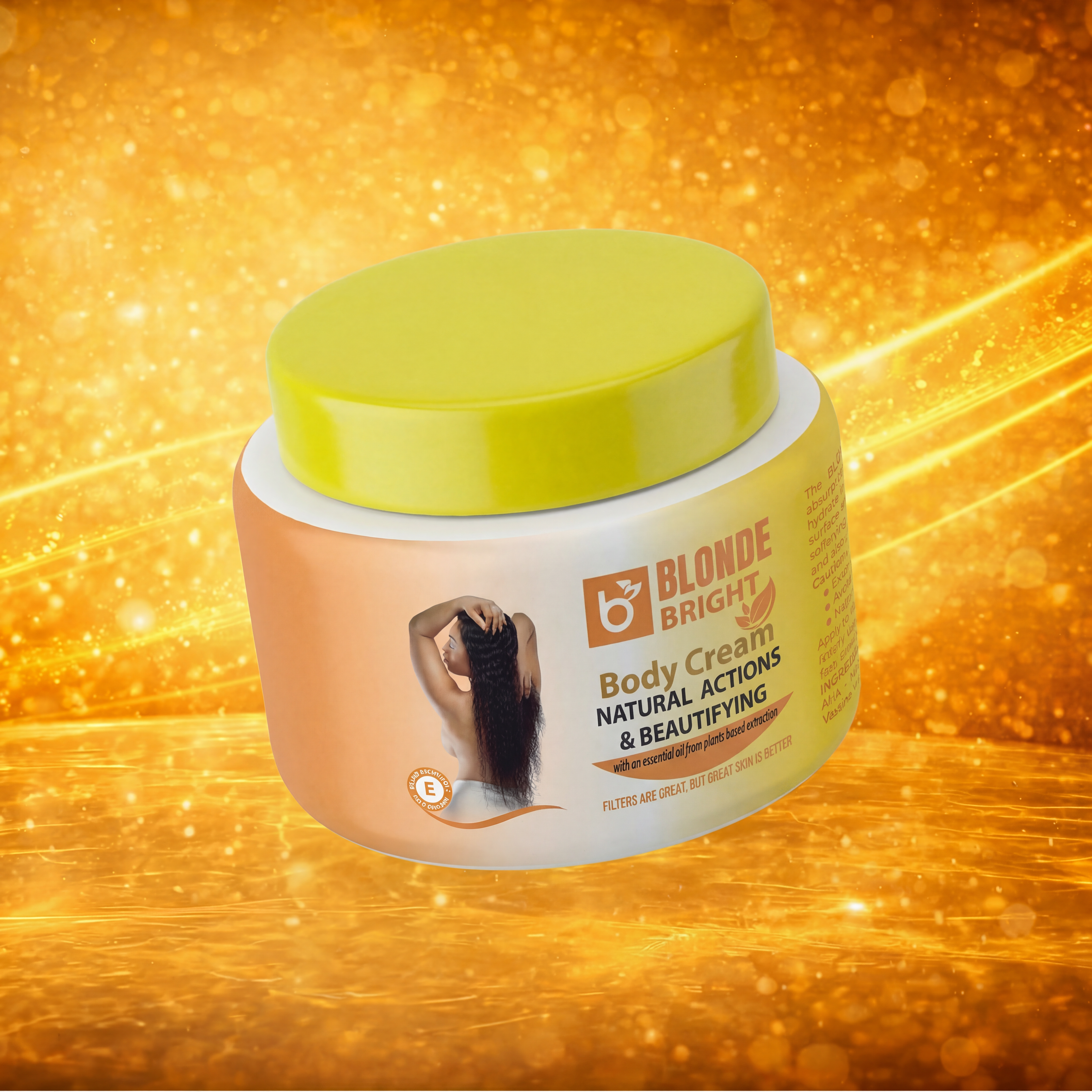 BlondeBright Body Cream Moisturizer, Daily Body Care, 300 mL