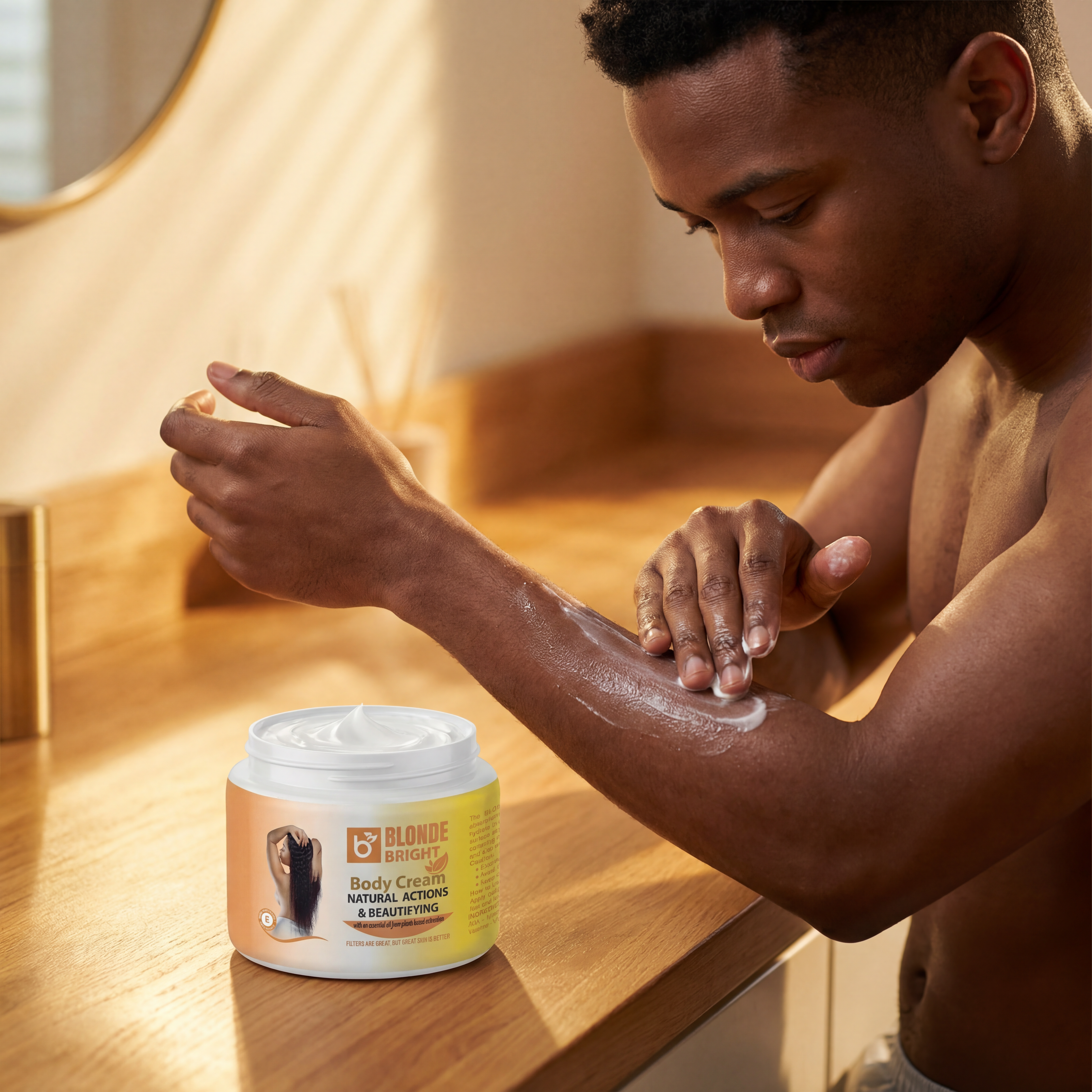 BlondeBright Body Cream Moisturizer, Daily Body Care, 300 mL