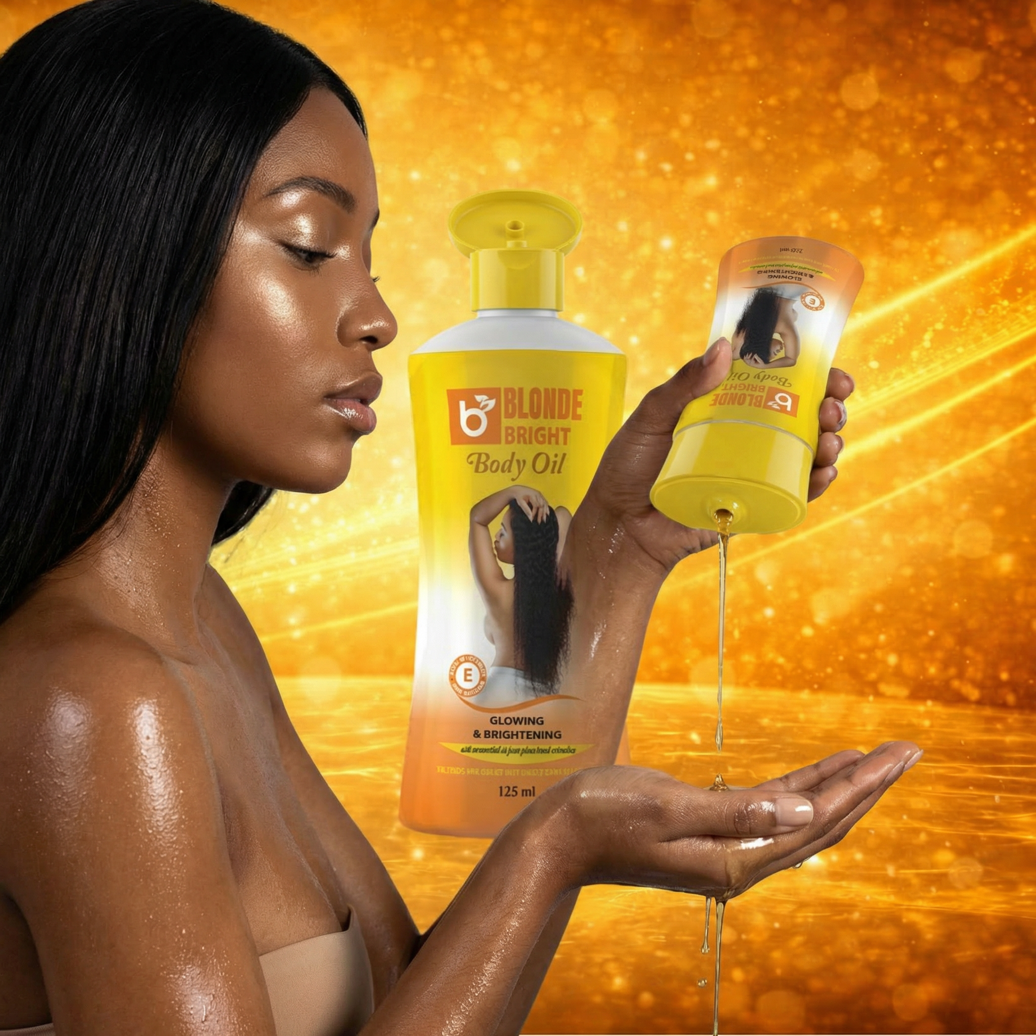 BlondeBright Body Oil Moisturizer, Daily Body Care, 125 mL