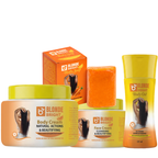BLONDEBRIGHT Body Cream, Face Cream, Oil  With Carrot Soap 4-Piece Beauty Set
