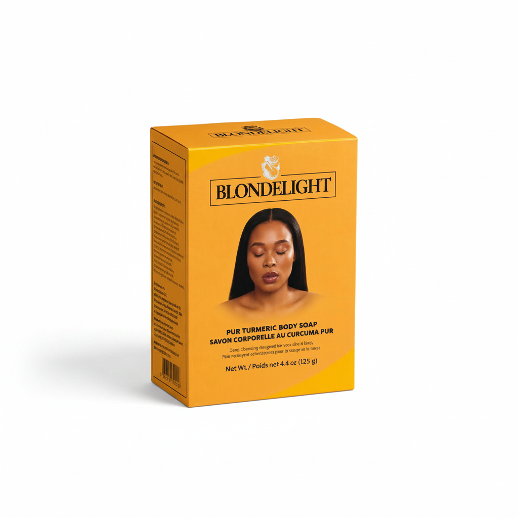 BLONDELIGHT Pure Turmeric Bar Soap (3 Pack, 4.4 oz Each) - Adults' Skin Care Soap, Refreshing Facial Body Cleanser, Shower Products