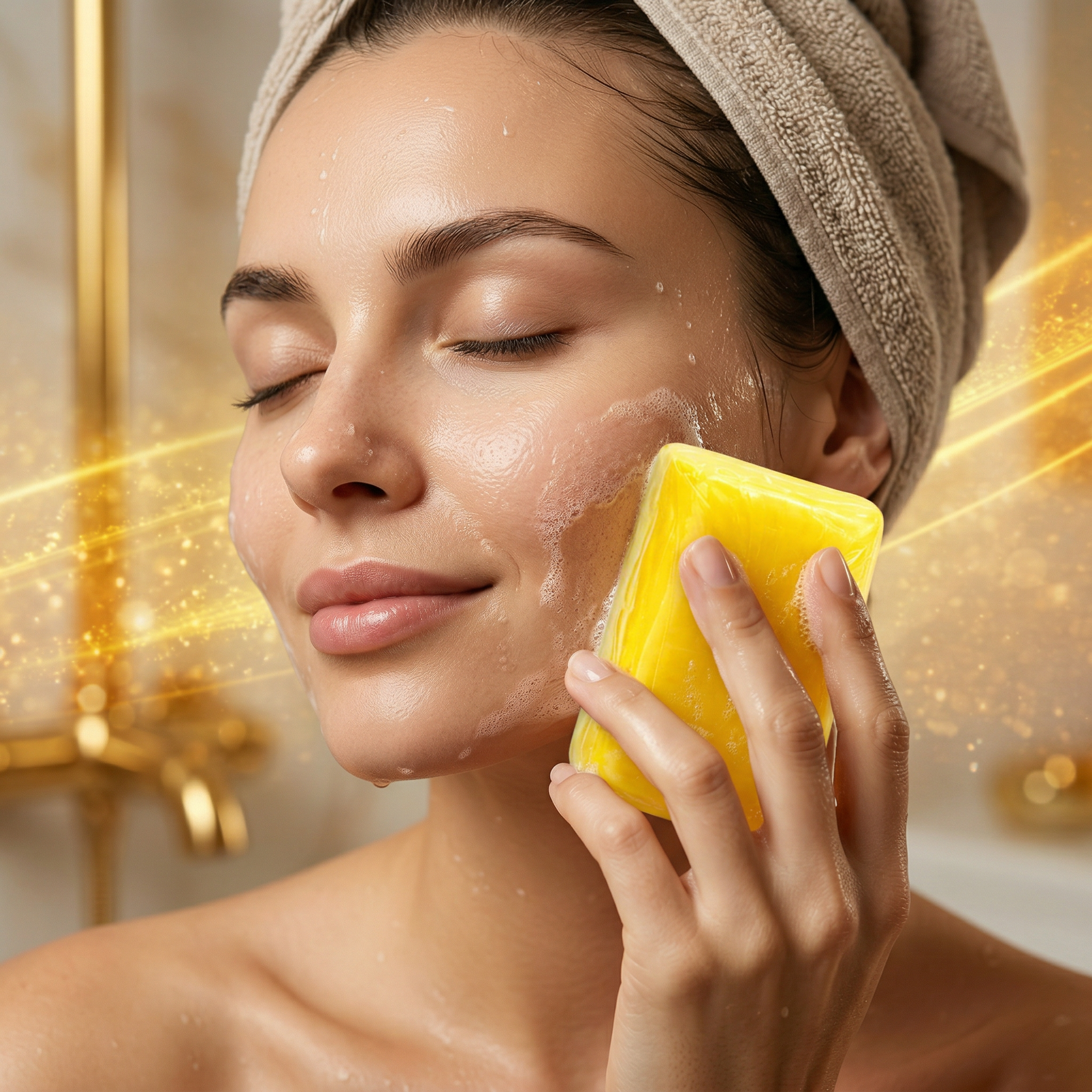 BlondeBright Lemon Body Soap, Daily Cleansing Bar, 125 g