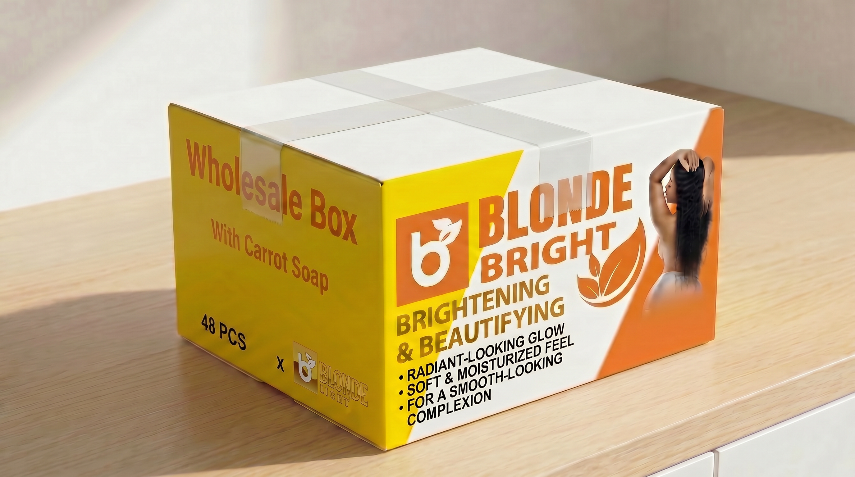 BLONDEBRIGHT 48-Piece Wholesale Glow Box With Carrot Soap