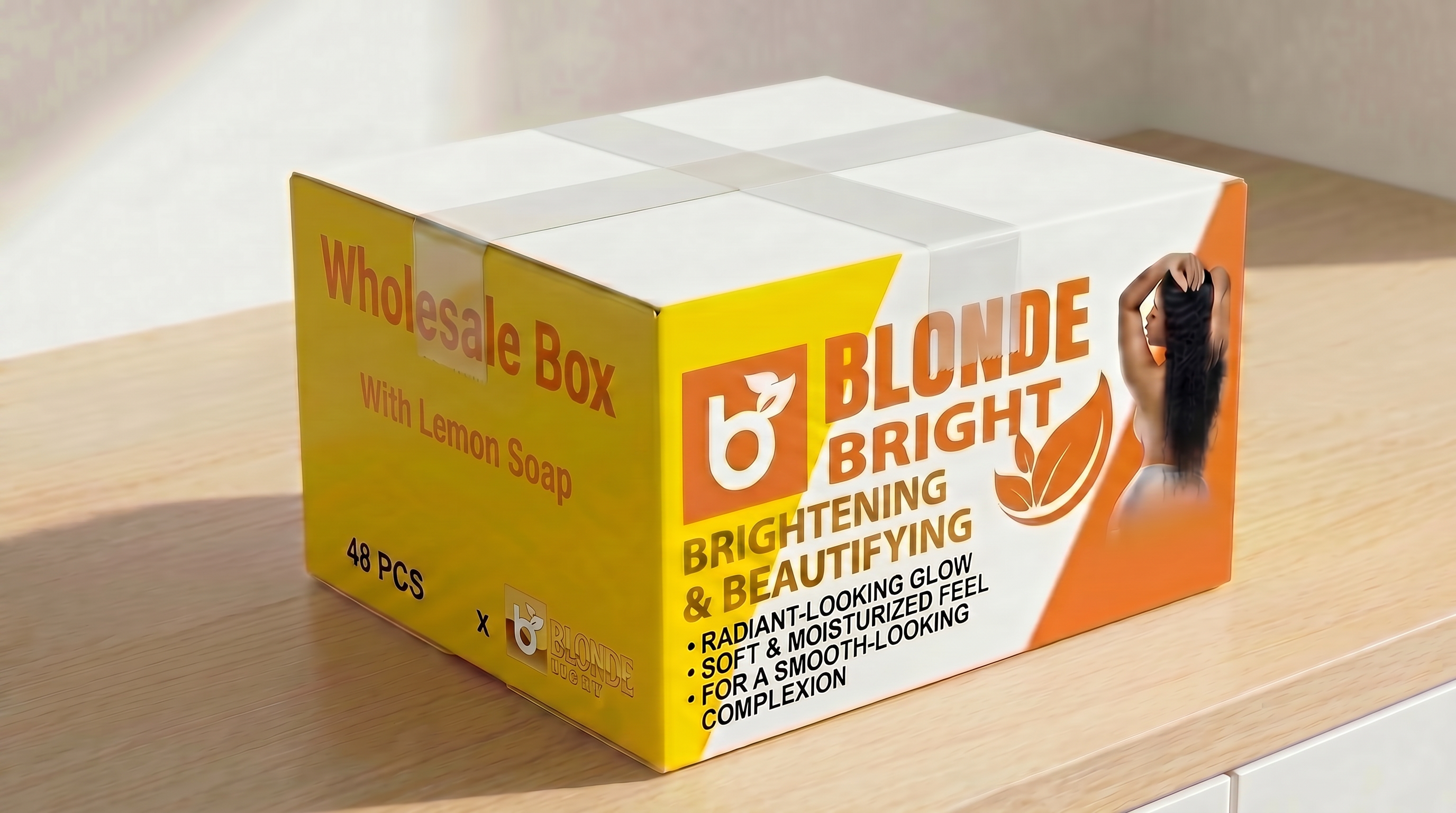 BLONDEBRIGHT 48-Piece Wholesale Glow Box With Lemon Soap