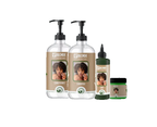 BlondeMulatress Complete Hair Care Set on white