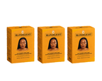 BLONDELIGHT Pure Turmeric Bar Soap (3 Pack, 4.4 oz Each) - Adults' Skin Care Soap, Refreshing Facial Body Cleanser, Shower Products on white