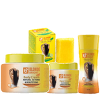 BLONDELIGHT Smooth 4-Piece Body Care Set - Body Cream, Face Cream, Oil, Lemon Soap, Body Care Sets on white