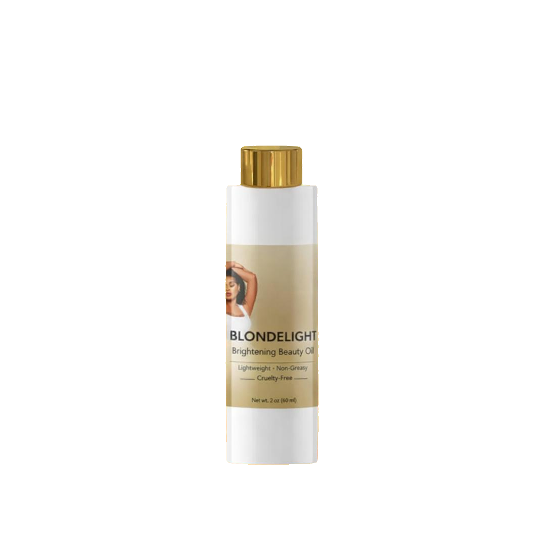 BLONDELIGHT Brightening Silky Botanical Body Oil - Lightweight Daily Moisturizer (2 fl oz/60 mL) for All Skin, Moisture-Boosting, Nourishing Natural Oil Product, Natural Oil Products on white