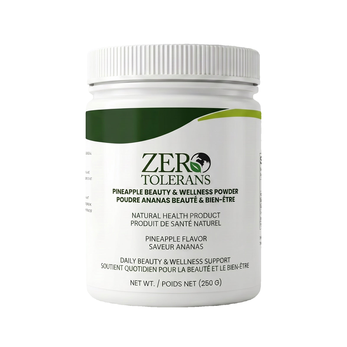 ZERO TOLERANS Pineapple Beauty & Wellness Powder Supplement, 250 g on white