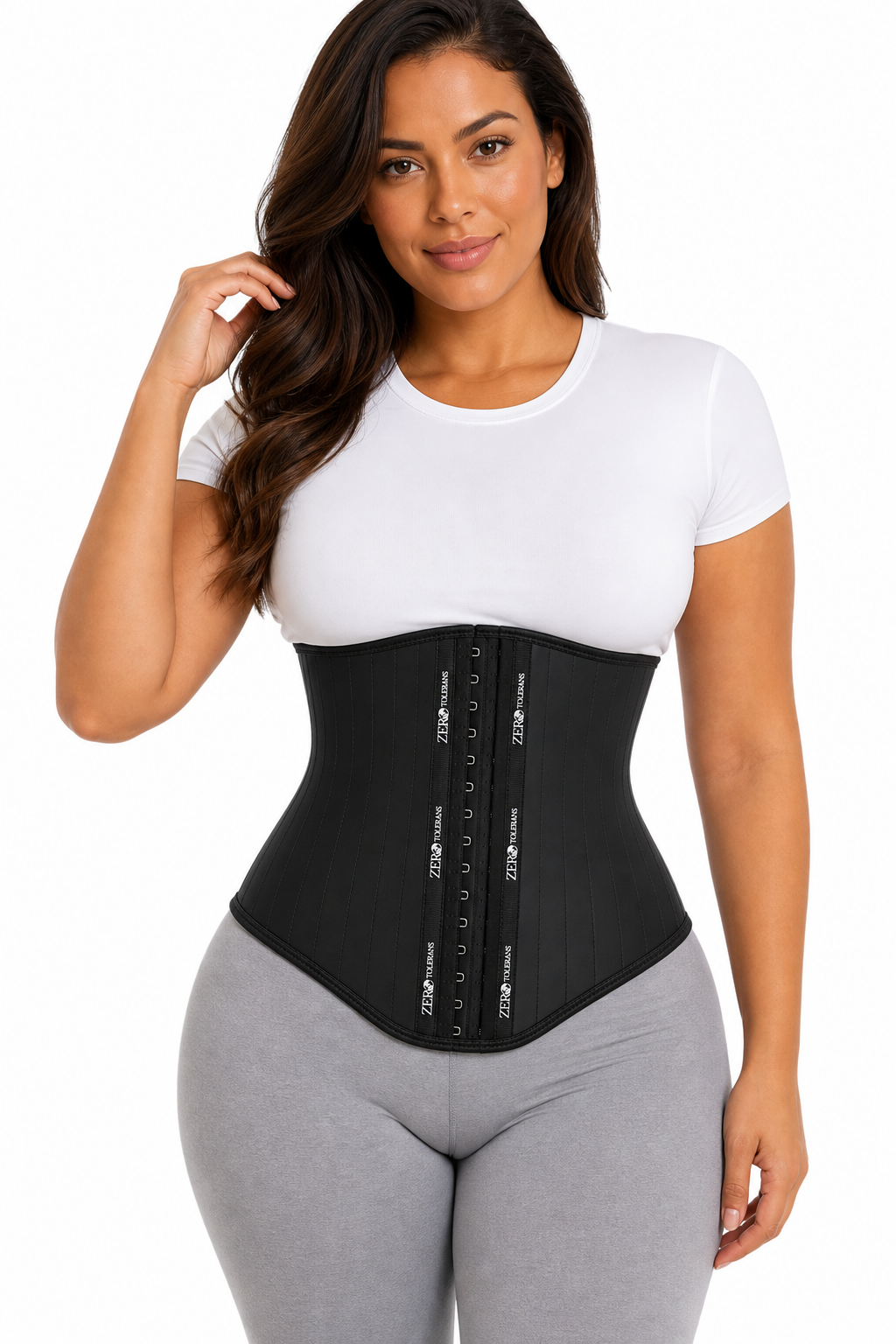 ZeroTolerans Latex-Core Waist Cincher Shapewear with Hook-and-Eye Closure