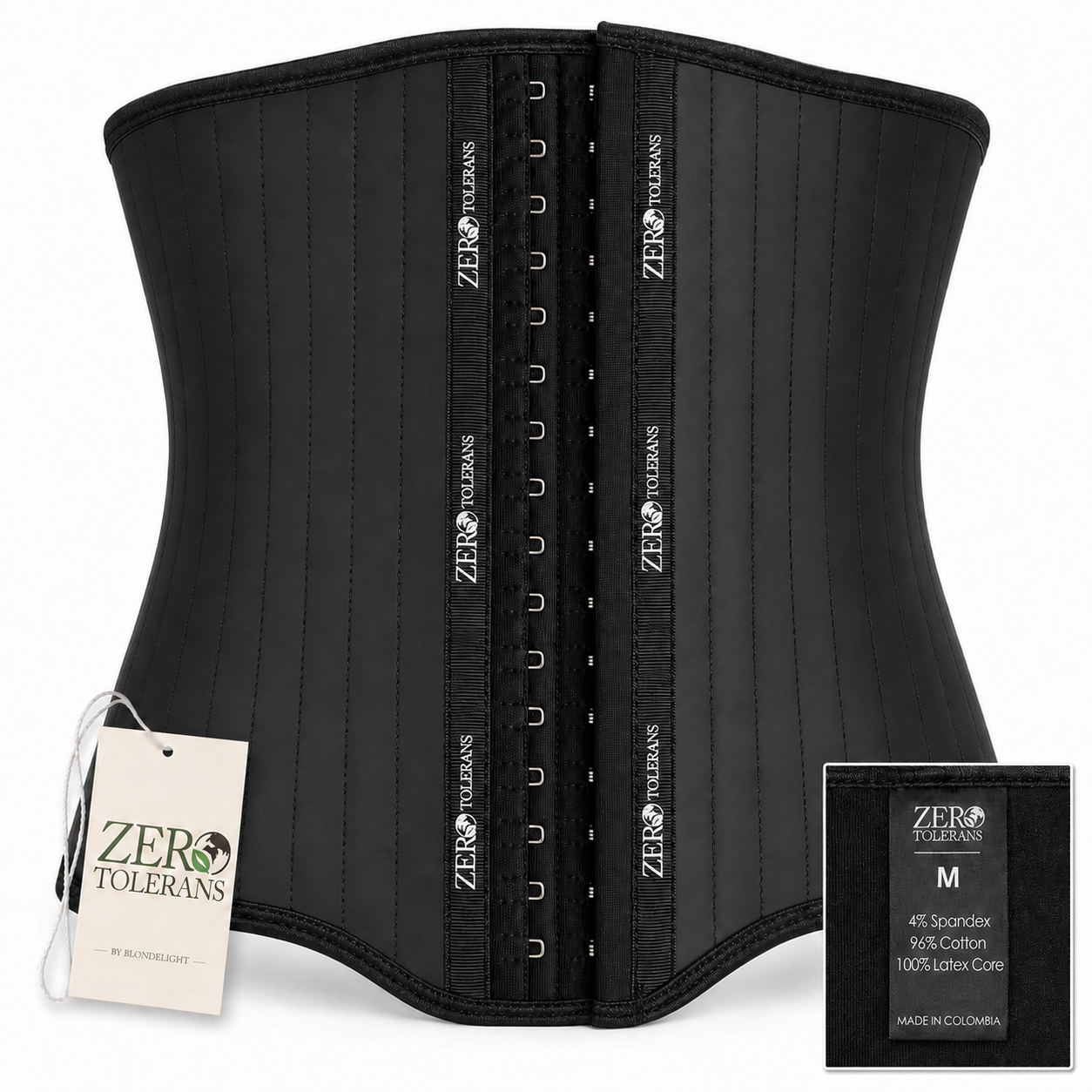 ZeroTolerans Latex-Core Waist Cincher Shapewear with Hook-and-Eye Closure