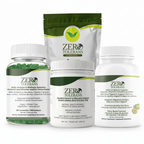 Angled product view of ZEROTOLERANS Daily Wellness Bundle on a white background