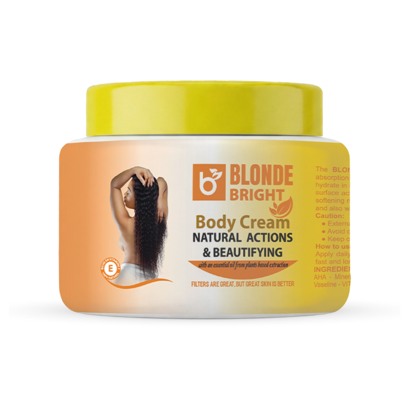 BlondeBright Body Cream Moisturizer, Daily Body Care, 300 mL