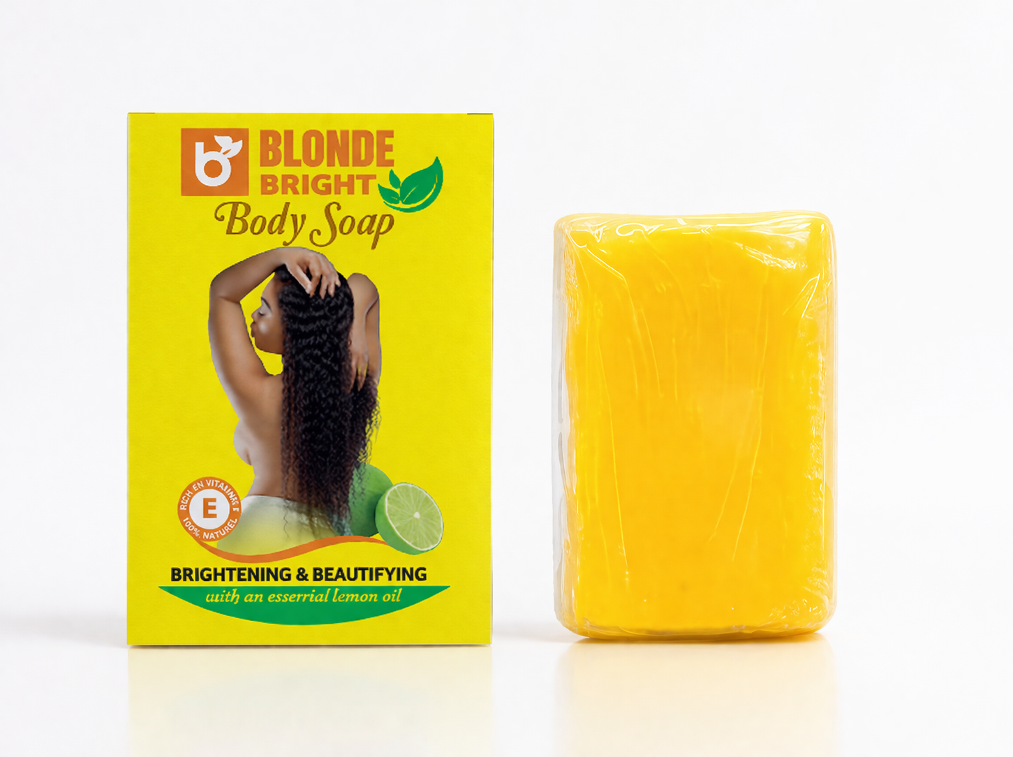 BlondeBright Lemon Body Soap, Daily Cleansing Bar, 125 g