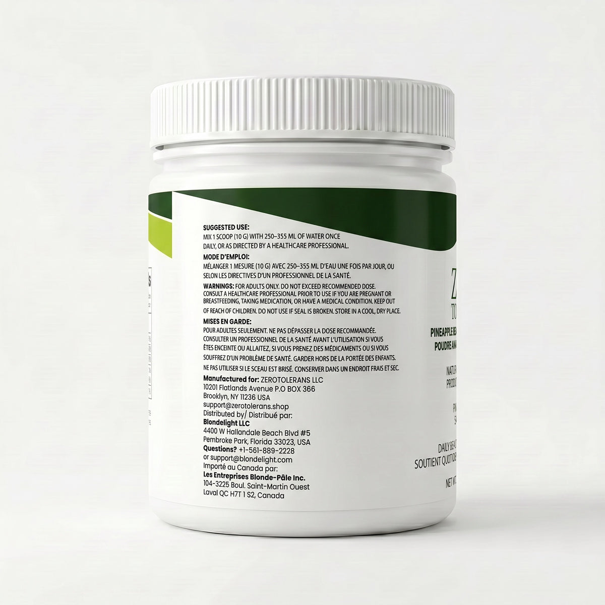 ZERO TOLERANS Pineapple Beauty & Wellness Powder Supplement, 250 g