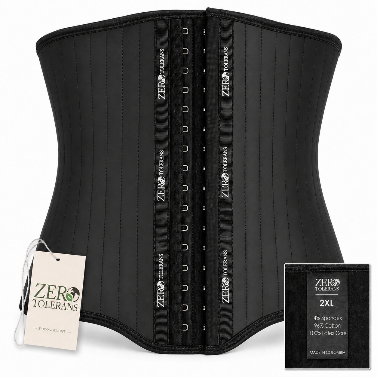 ZeroTolerans Latex-Core Waist Cincher Shapewear with Hook-and-Eye Closure