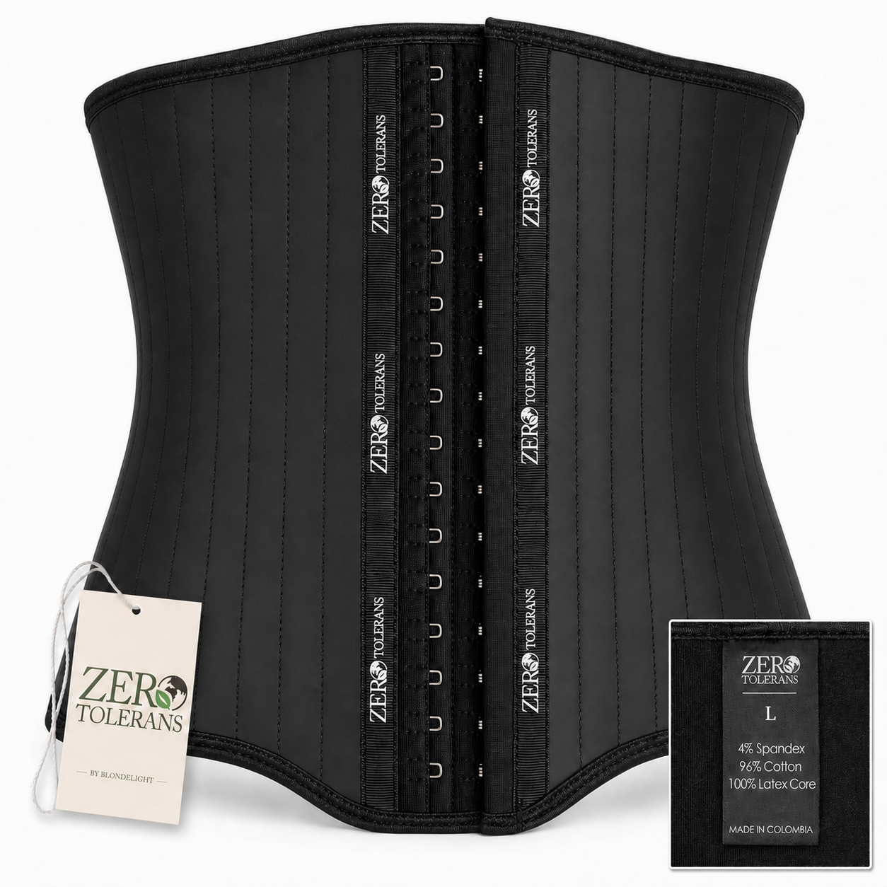ZeroTolerans Latex-Core Waist Cincher Shapewear with Hook-and-Eye Closure