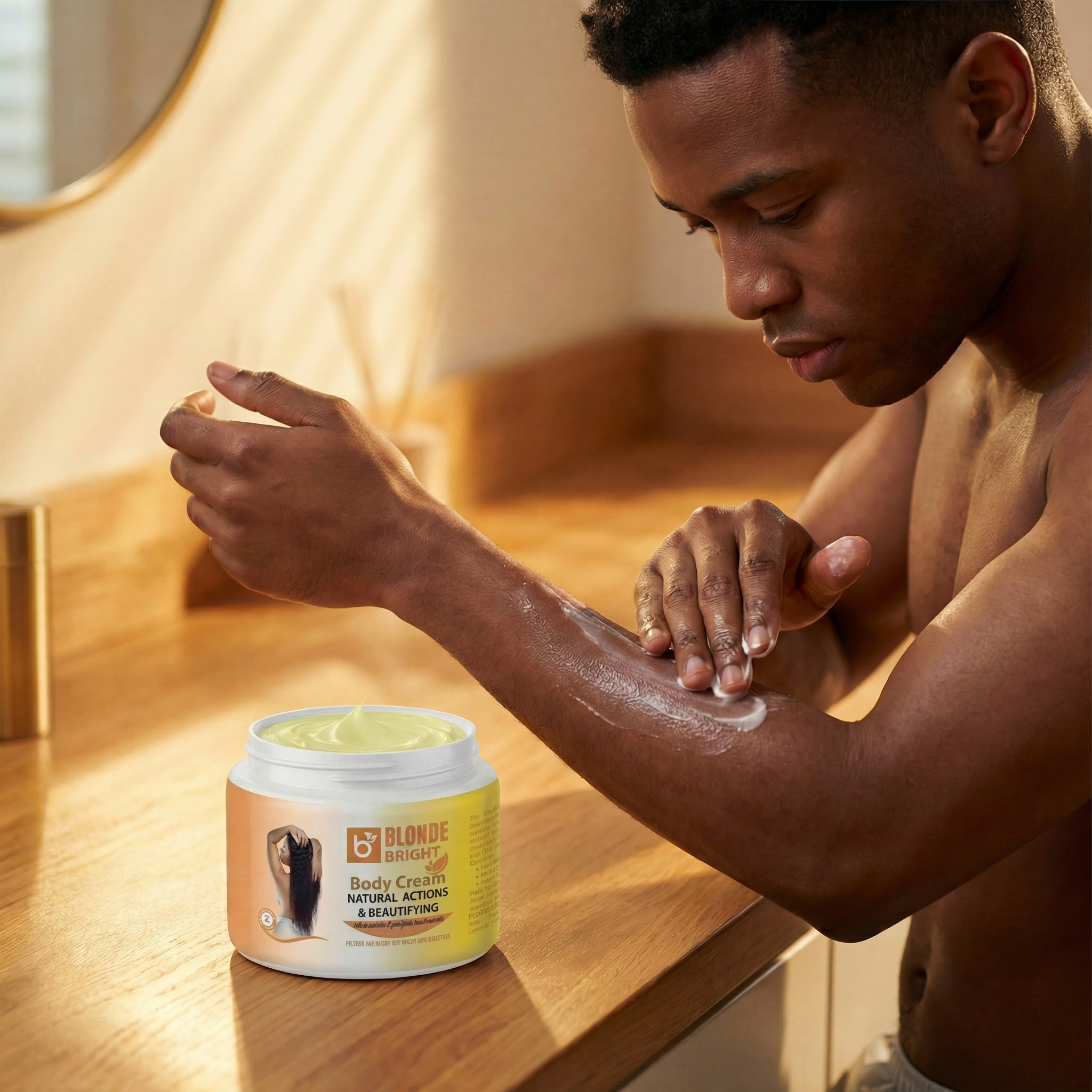 BlondeBright Body Cream Moisturizer, Daily Body Care, 300 mL