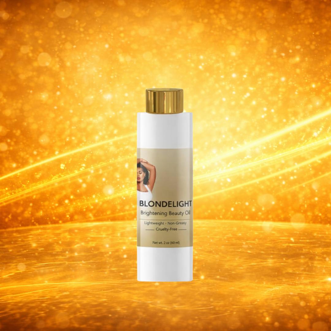 BLONDELIGHT Brightening Silky Botanical Body Oil - Lightweight Daily Moisturizer (2 fl oz/60 mL) for All Skin, Moisture-Boosting, Nourishing Natural Oil Product, Natural Oil Products