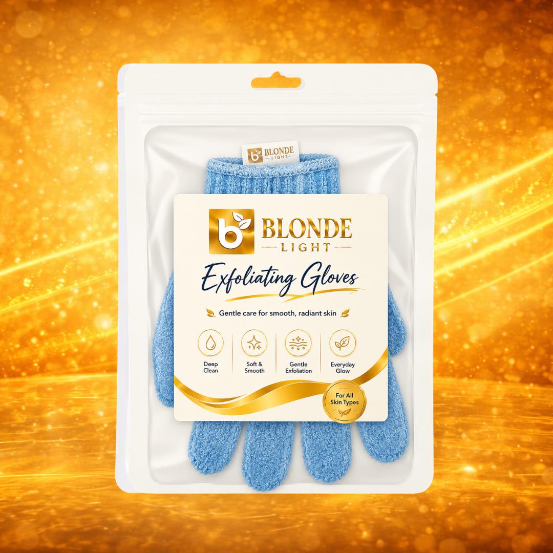 BLONDELIGHT Exfoliating Bath Glove for All Skin Types - Washable Polyester Textured Hand Scrubber for Shower Deep Cleaning, Gentle Clean, Smooth Skin, Soap On Use, Pink Personal Care Bathing Accessory, 1 Count